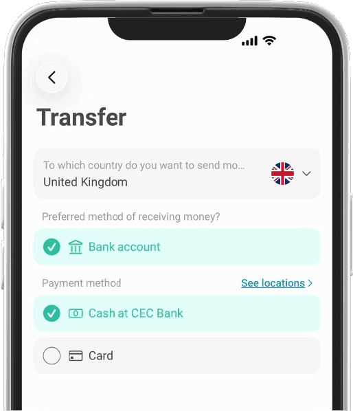 Ecranul cu detaliile transferului din TR Pay