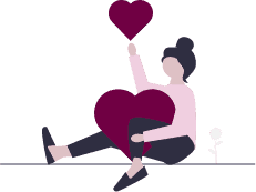 Fata cu inima in mana